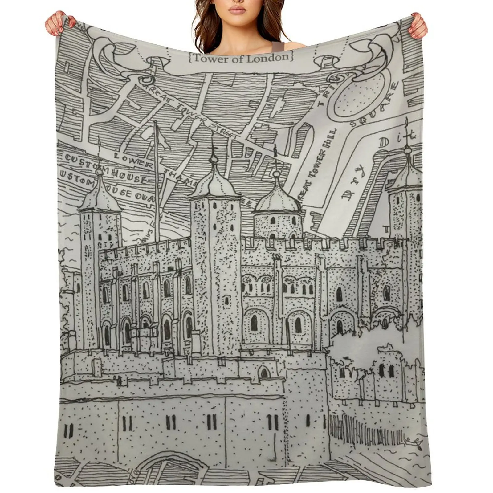 

TOWER OF LONDON Throw Blanket Heavy Beach Moving Warm Blankets