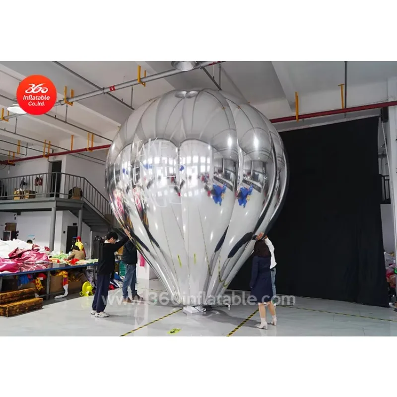 Nadmuchiwane, kolorowe, lustrzane balony na ogrzane powietrze do reklamy na zewnątrz, na zamówienie, gigantyczne, na sprzedaż.