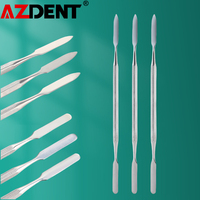 3pcs AZDENT Stainless Steel Mixing Spatula Tool Spatuler Dental Mixing Stick Color Tools