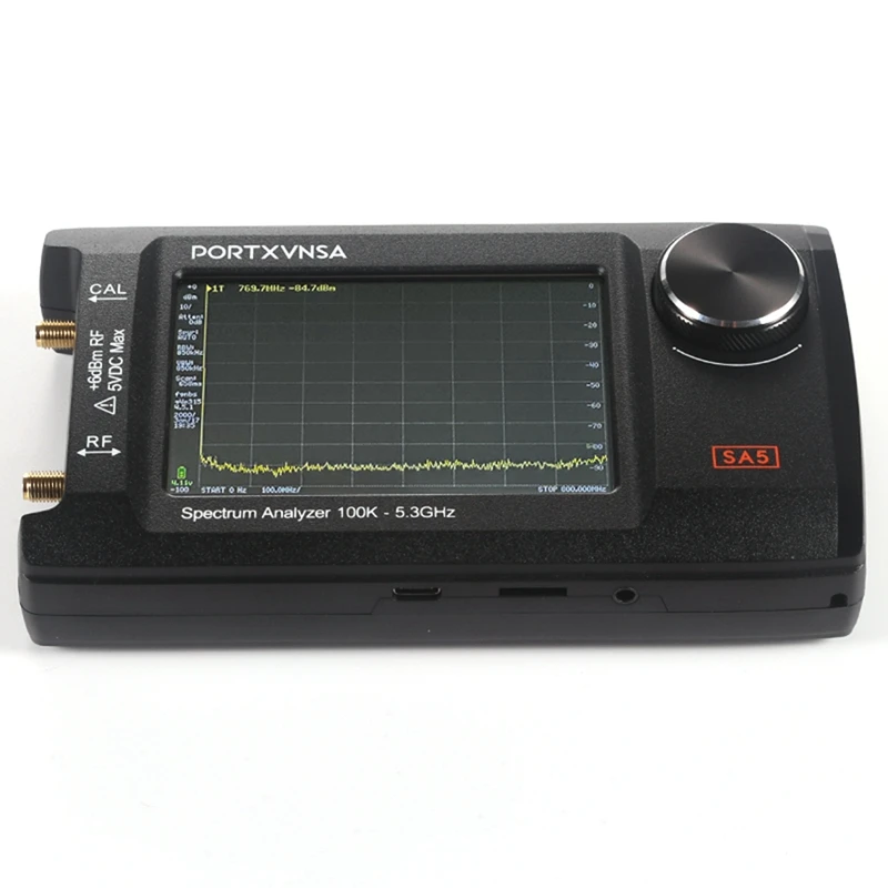 Handheld Spectrum Analyzer 2-In-1 Signal Generator 100K-5.3Ghz With 4Inch Touch Display And 32GB Card