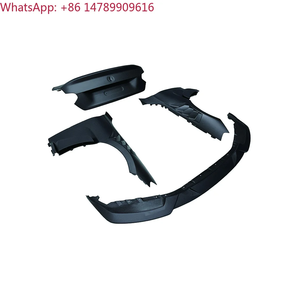 Car Body Kit For Old-to-new ConversionFor G87 M2 Dry Carbon Fiber Matte Body Kit - R44 Front Lip, AP Fenders, OEM Trunk LidCar