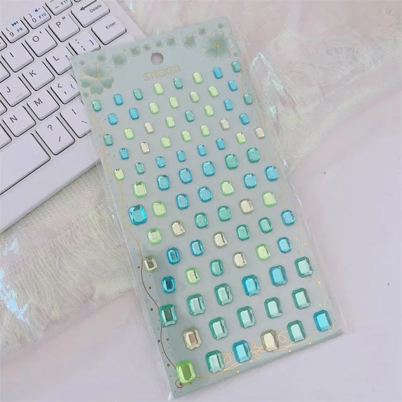 Princess Girl Diamond Stickers Crystal Gem Cartoon 3D Reward Self Adhesive Decoration Craft Supply for Student