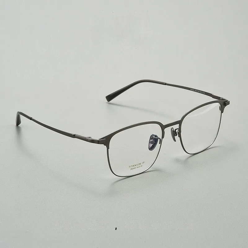 Optical Prescription Myopia Glasses Frame H26008Y Ultra Light Pure Titanium Glasses Frame Myopia Glasses Men Plus Size Glasses