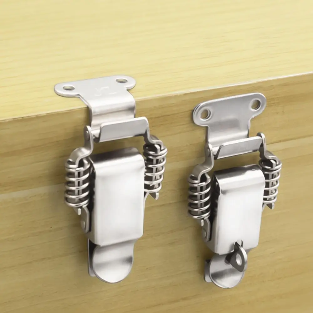 Industrial Heavy Duty Toggle Latch 304 Stainless Steel Spring Loaded Flat Surface Storage Case Toolbox Accessory