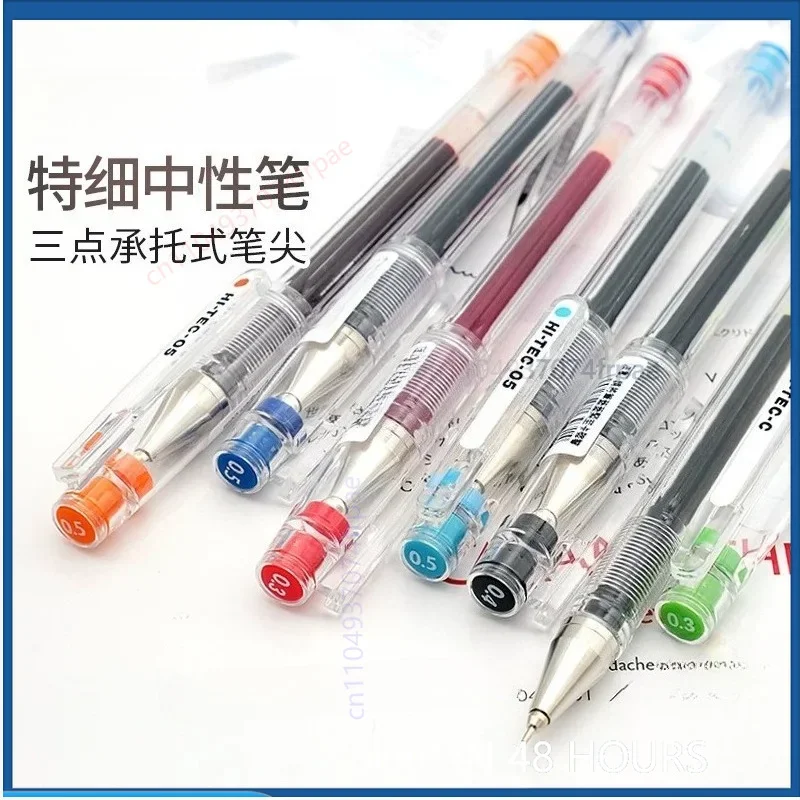 For PILOT HI-TEC 0.3mm Fine Tip Gel Pen Fast Drying Pigment Ink Color Pen Journal Art Business Daily Writing Stationery Gift