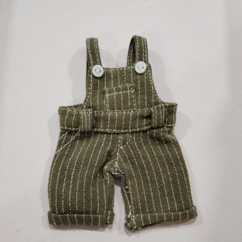 Ropa de muñeca de algodón de 12cm, pantalones de tirantes coloridos, ropa de muñeca de felpa linda, juego de vestir, accesorios para muñecas de juguete para niñas