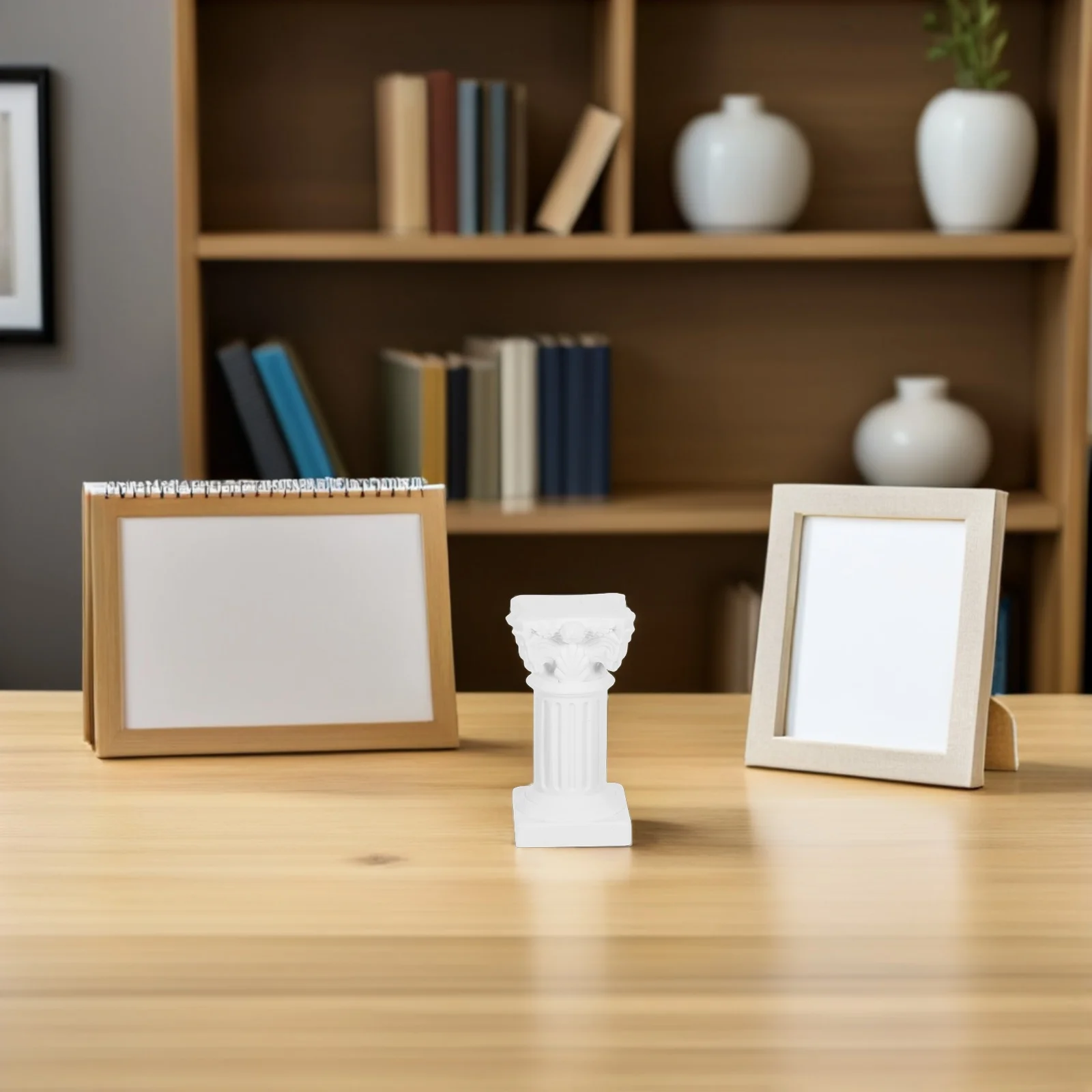 

4Pcs Resin Roman Column Sticks Mini Pedestals for Home Decor Wedding Table Artistic Ornament Classical Style Decoration