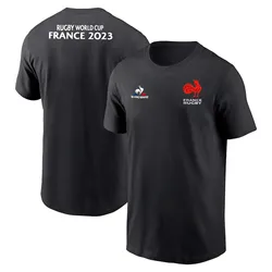 2023 French Rugby W/Orld Cup T-Shirt Gym T-Shirt Man 2024  Camiseta Gym Hombre New Ropa Deportiva Hombre