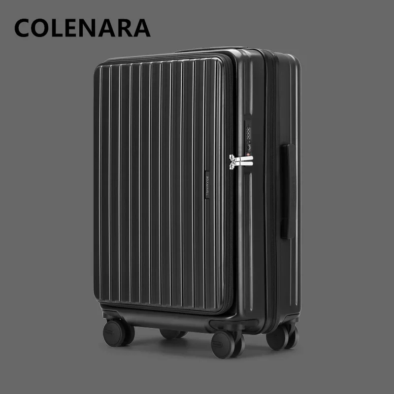 COLENARA Carry-on Luggage Side Opening Boarding Box 20"24"26 Inch PC Large Capacity Trolley Case Handheld Travel Suitcase