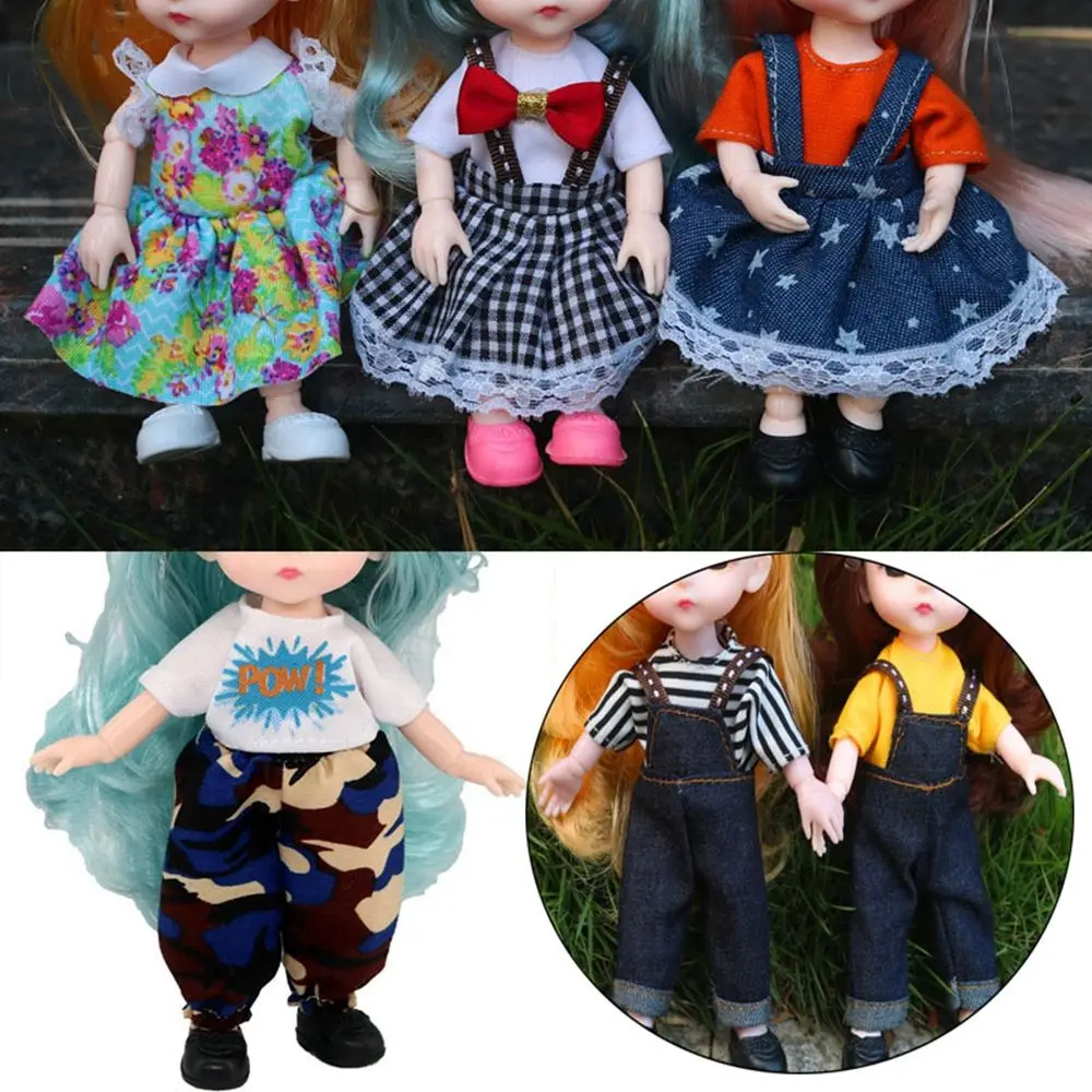 16cm Doll Clothes High-end Dress Up Can Dress Up Fashion Doll Clothes Skirt Suit Best Gifts for Children DIY Girls Toys