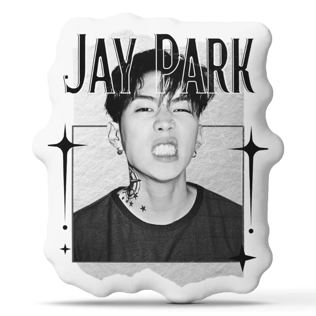 Jay Park K Pop Singer Portrait Shaped Pillow Monochrome Fan Cushion Stuffed Throw Pillow for Sofa Bedroom Home Decor Gift