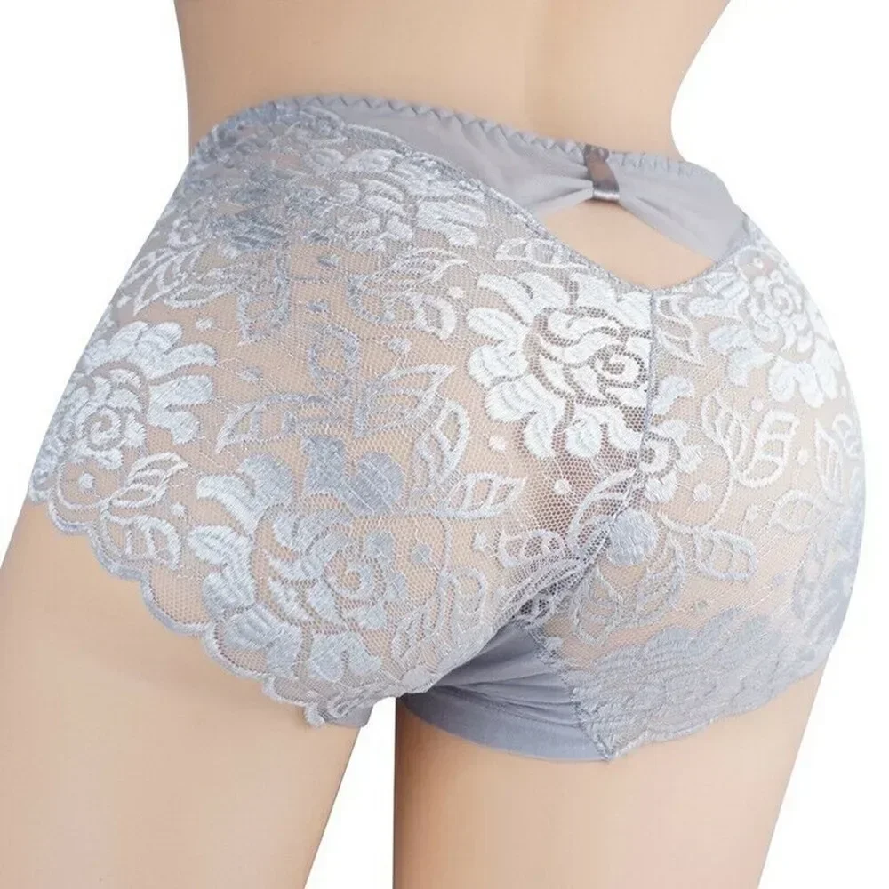 Homens gay sissy sexy roupa interior de renda tangas masculinas calcinha transparente respirável briefs doce sexy quente oco para fora roupa interior