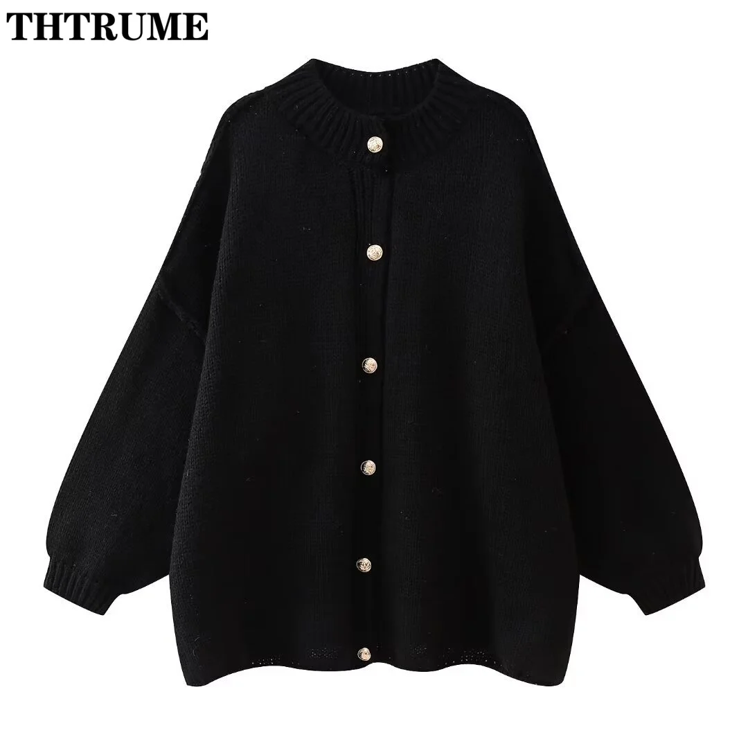 Elegant Women Single Breasted Sweaters Fashion Autumn Winter O-Neck Solid Long Sleeve Jumpers Tops Casual Knitwear New Cardigans