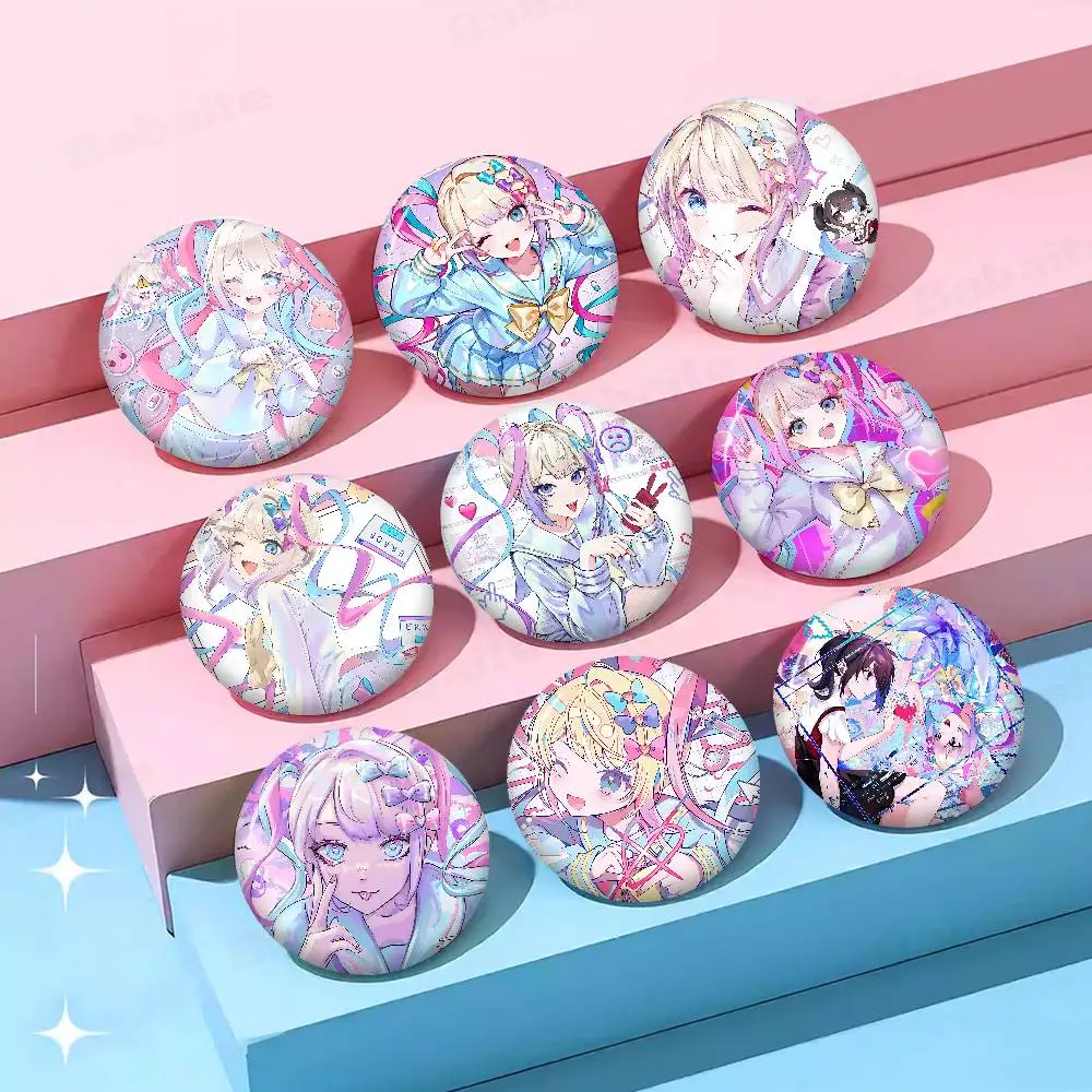 Needy Girl Overdose Cartoon Creative Pins Funny Round Snap-in Brooch Badge Backpack Hat Accessories Jewelry Gifts for Friend
