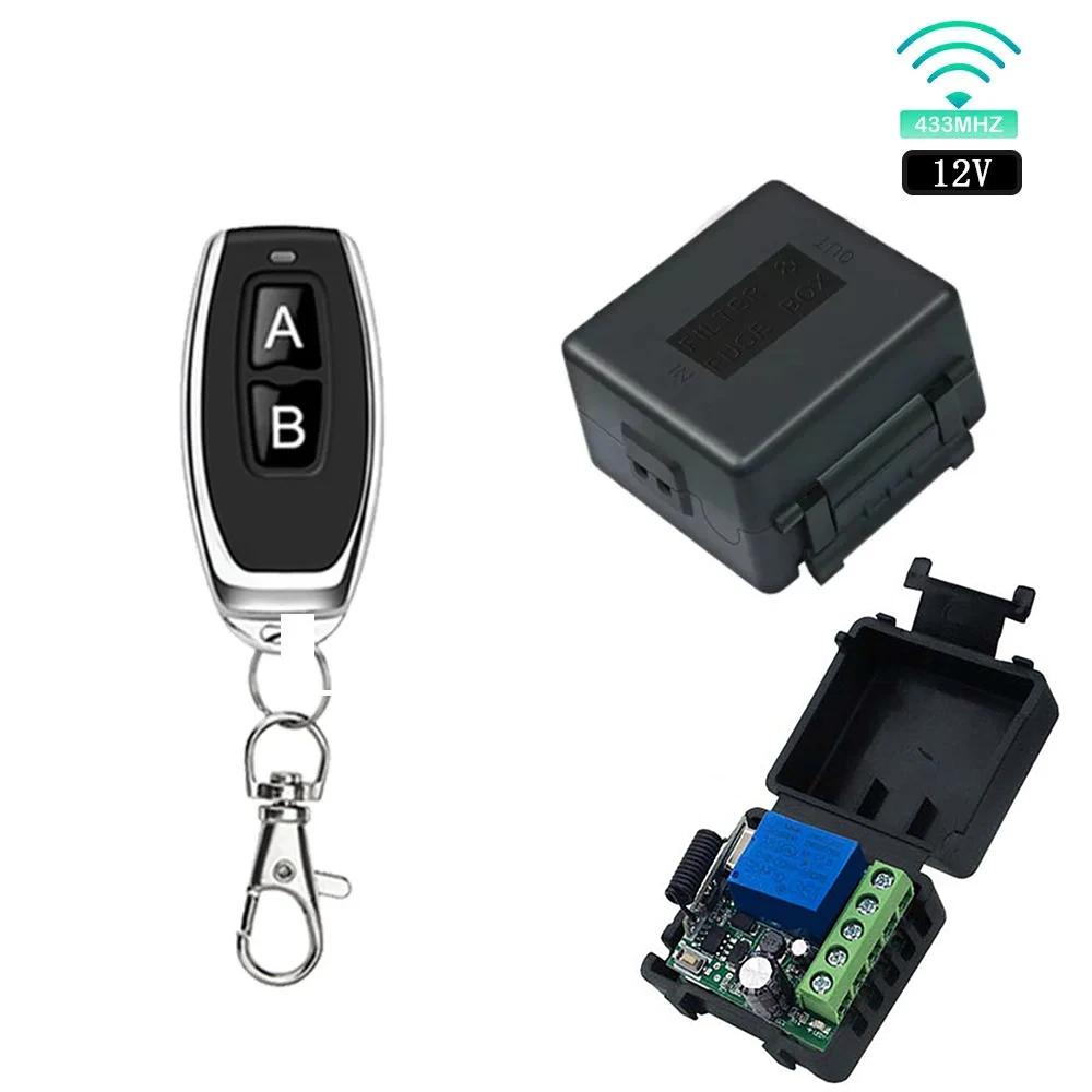 433Mhz Remote Control Wireless Switch DC 12V 1CH RF 10A Relay Receiver and 2CH Transmitter For Door Electromagnetic Lock