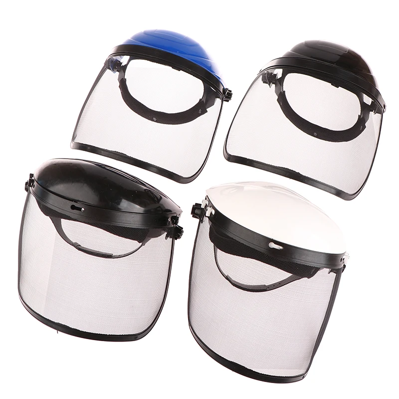 Imagem -03 - Respirável Garden Grass Trimmer Capacete Chapéu de Segurança Full Face Mesh Visor Proteção Silvicultura Gramado Cortador Máscara Facial