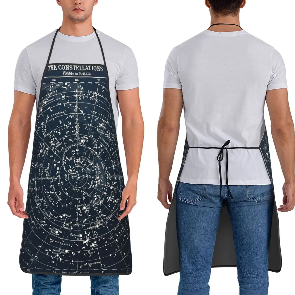

Vintage STAR CONSTELLATIONS MAP POSTER Circa 1900s Aprons Chef Baking Tablier Sleeveless Bib Kitchen Cleaning Pinafore