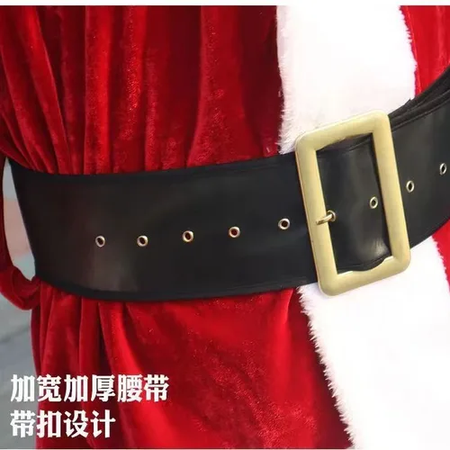 Imagen 2 del producto Cinturón de Cosplay de Papá Noel Extra ancho grande europeo y americano, faja decorativa versátil, accesorios dorados de Navidad