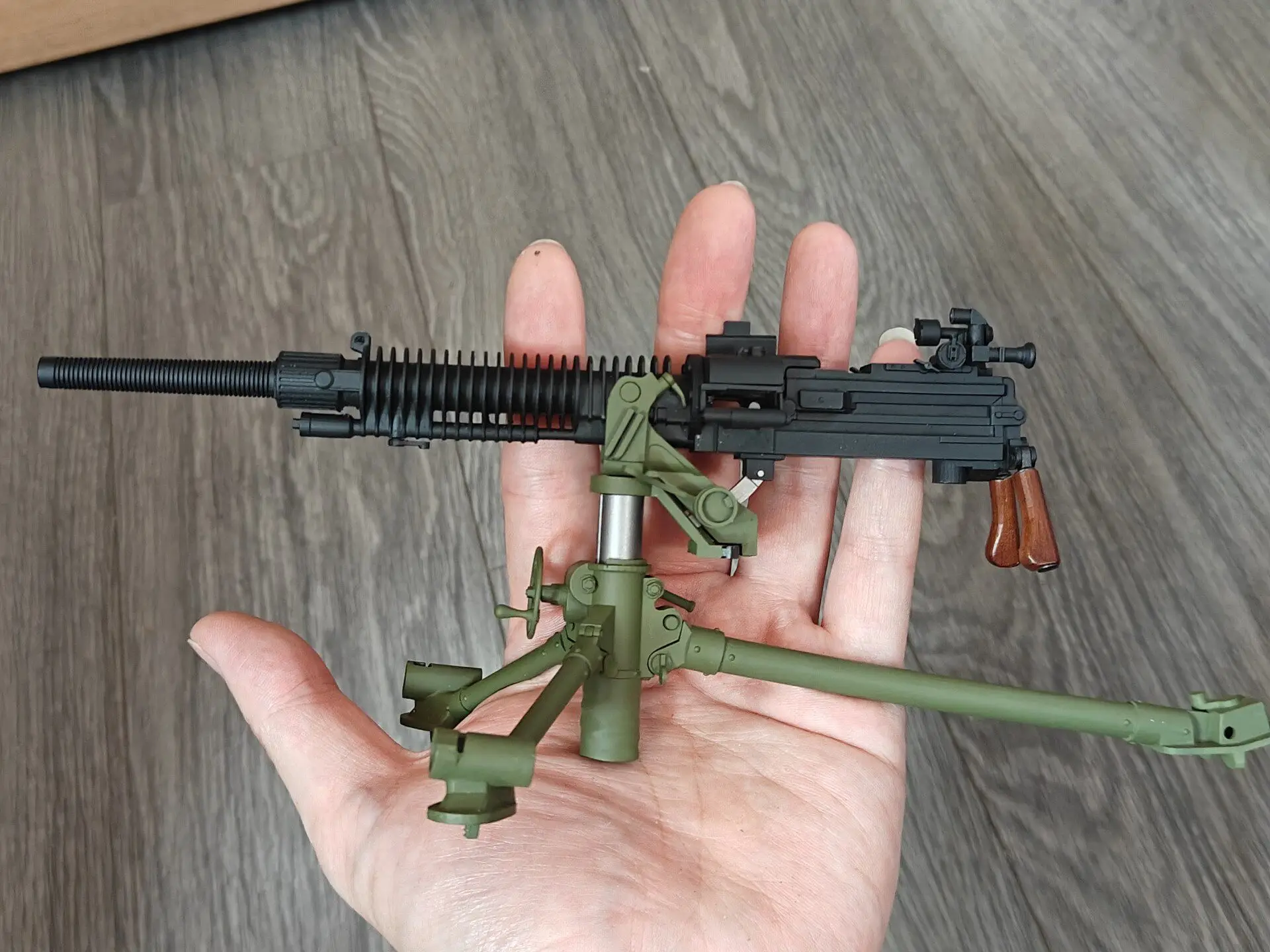 1/6 Scale 3D Printed WWII Type 92 Heavy Machine Gun Model Mini Toy Gun Detachable for Action Figures & Military Fans Display