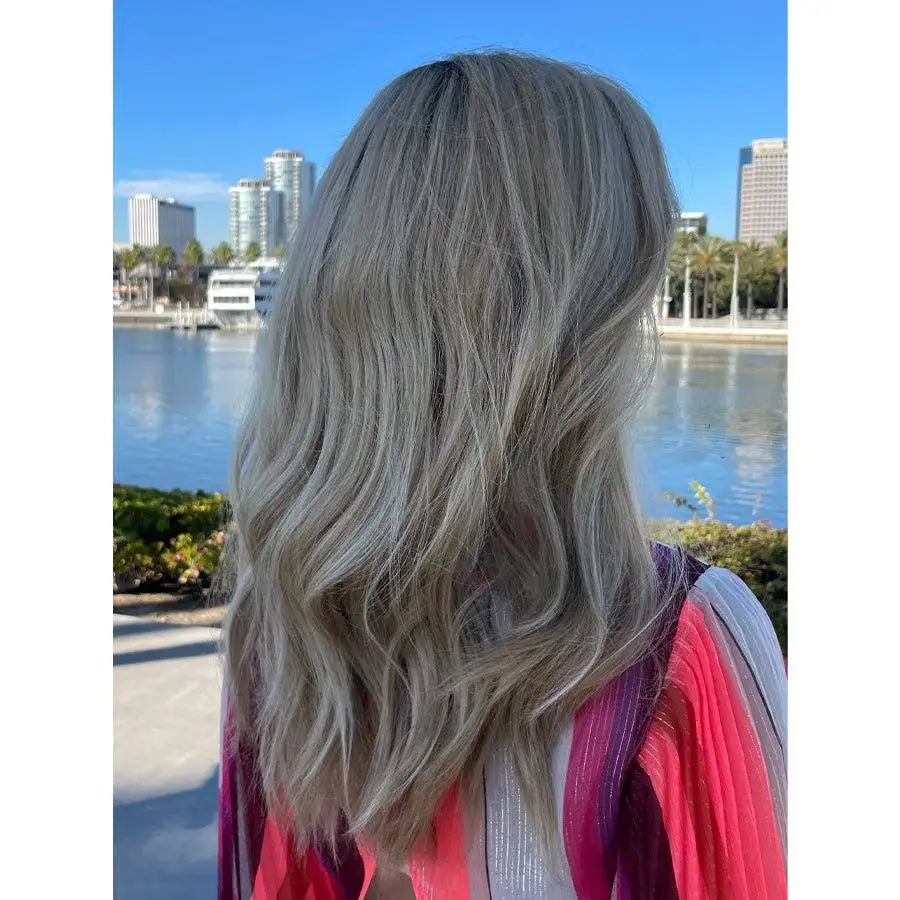 Ombre Highlight Honey Blonde Lace Front Wig for Women Pre-plucked Natural Wave Heat Resistant Synthetic Hair for Daily Use