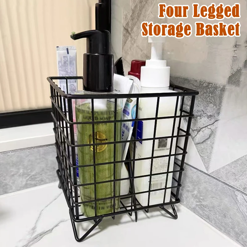 

Large Capacity Desktop Storage Basket Office Cosmetic Organizer Kitchen Seasoning Jar Sundries Storage for Desktop Organization