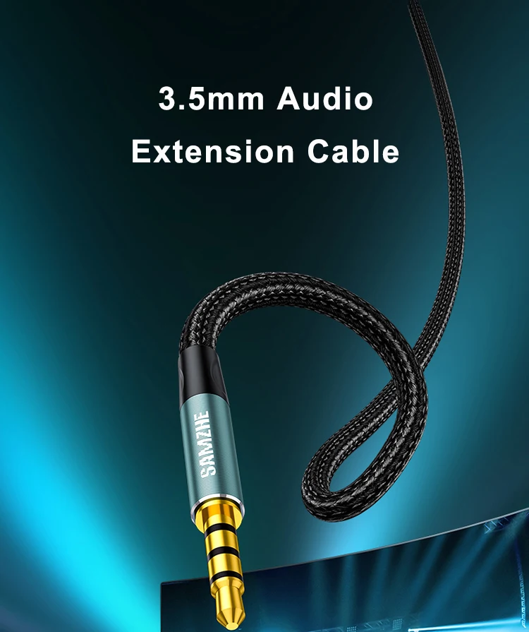 Samzhe Buchse 3,5mm Audio-Verlängerung kabel für Huawei P20 Lite Stereo 3,5mm Buchse Aux-Kabel für Kopfhörer Xiaomi Redmi 5 plus PC – Detail 1