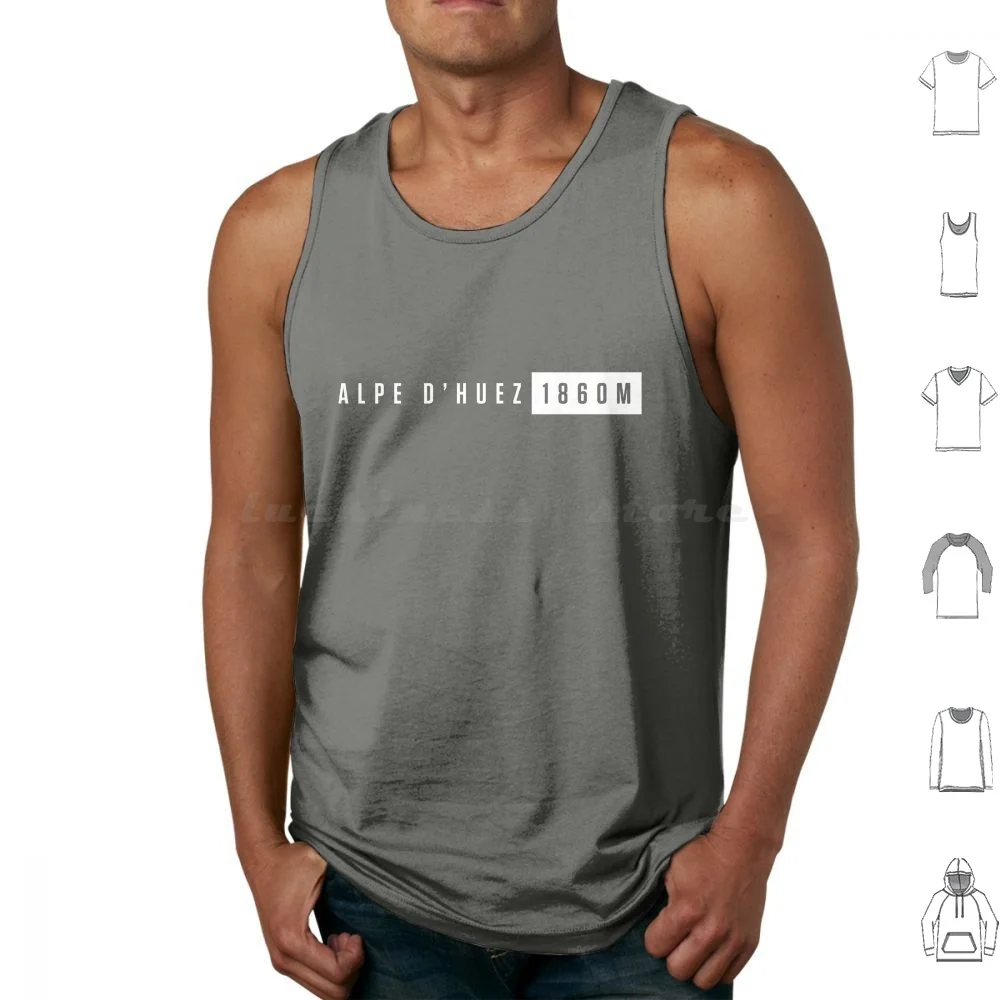 Alpe D'huez Cycling Graphic Tank Tops Vest Sleeveless Alpe Dhuez Alpe D Huez Cycle Cycling Cyclist Bike Bikes Bicycle Velo