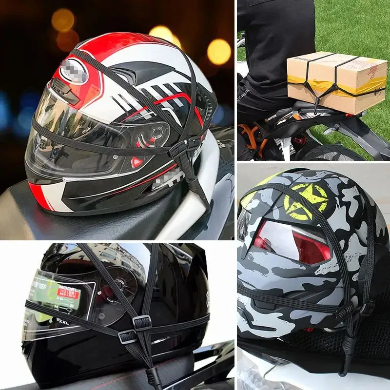 

Мотоциклетный шлем, выдвижные эластичные веревочные ремни 60/90/120 см, фиксированный ремень для багажа с крючками, сетка для мотоциклетного шлема, аксессуары для мотоциклов