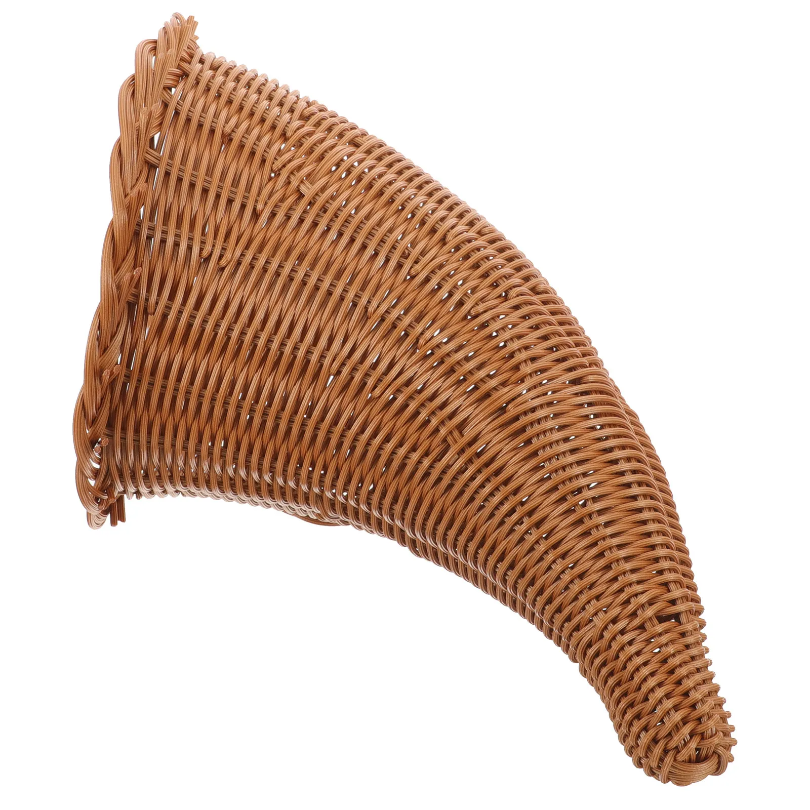 

Small Cornucopia Basket Woven Storage Basket Lightweight Strong Odor Free Safe for Fruits Eggs Bread Dessert Sundries Home Decor