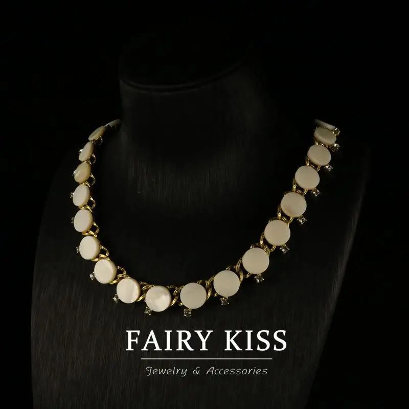 New Chinese Style Exquisite White Shell Refined Grace Necklace Suit Elegant Everyday Joker High-End Sense