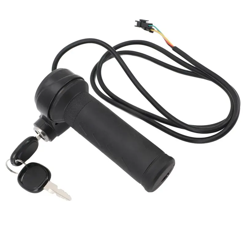 

B06C-Bike Throttle Grip Full Twist Throttle Grip Twist Throttle Grip Throttle Lock Key For Electric Bike Throttle Gas Handle