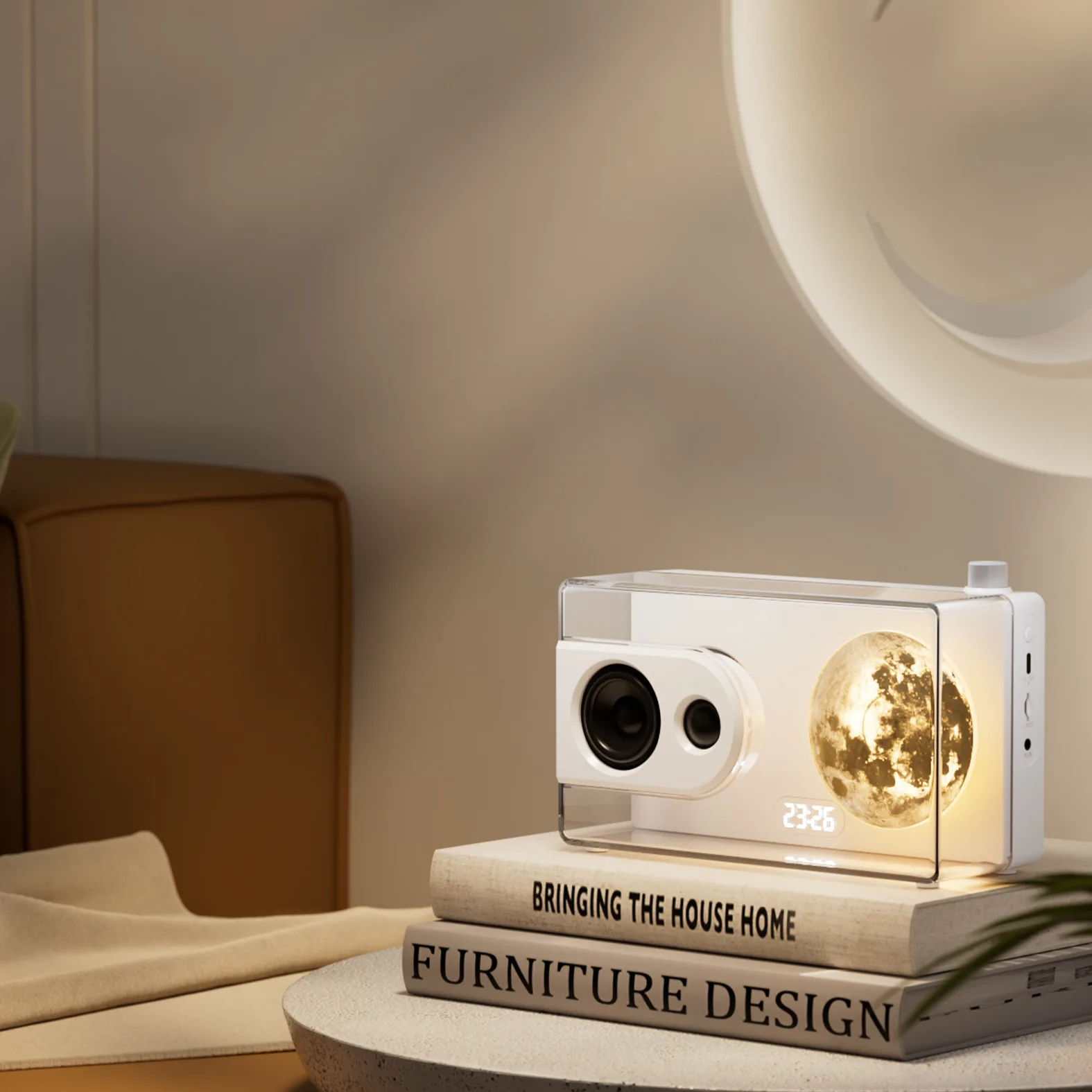 Box Bluetooth Speaker Wireless Desktop Audio Ambient Light Convenient Advanced Sense Creative Clock Alarm