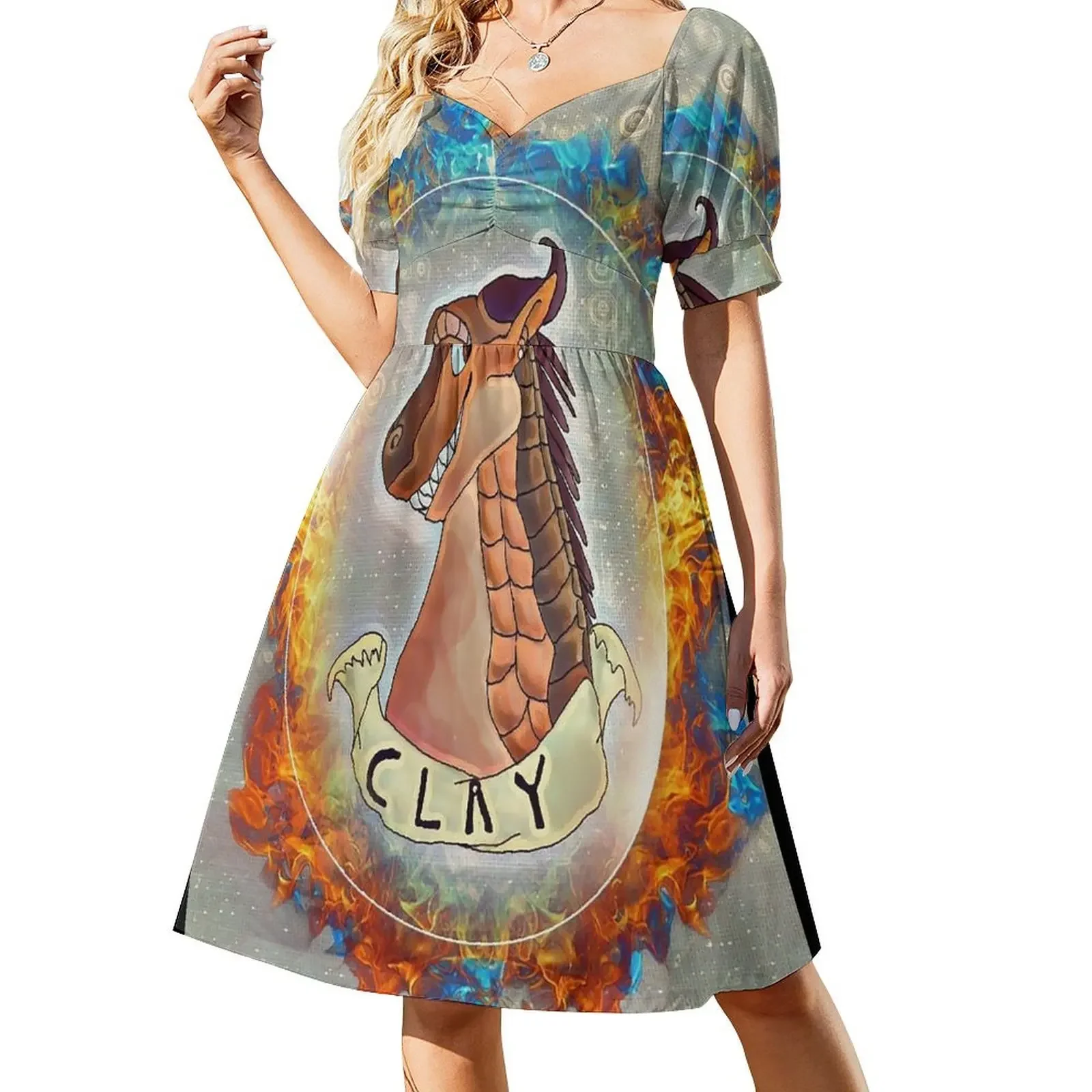 

Wings of Fire inspiration! Clay the Dragon by L Gottshall Sleeveless Dress dress women summer 2025 dress korean style