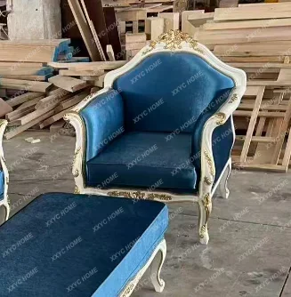 court style diamond velvet solid wood sofa combination  retro style leisure chair