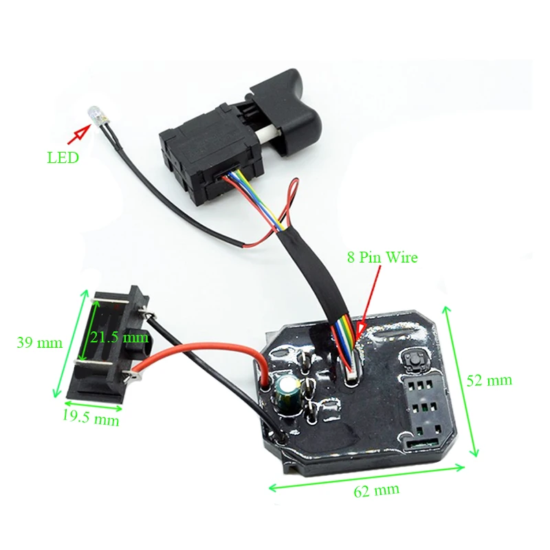 

Brushless Electric Wrench Drive Control Board With Switch Suitable For 2106 161 169 General Angle Grinder Control Board