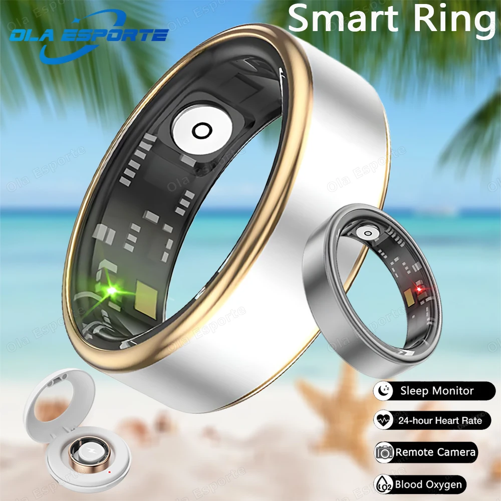 

For Xiaomi R06 Smart Ring IP68 3ATM Waterproof Health Heart Rate Blood Oxygen Monitor Multi Sport Modes smart ring For Men Women