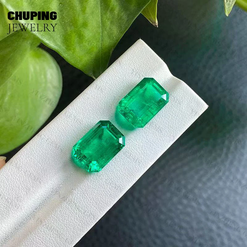 ChuPing Jewelry Lab Grown Colombia Emerald Shape For Making Selectable AGL Certificate Loose Colombia Emerald Gemstones