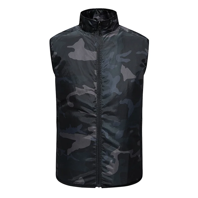 Summer Fan Vest Men\'s USB Refrigeration Air Conditioning Clothes Outdoor Fishing Camouflage Sleeveless Jacket Work Clothes Vest