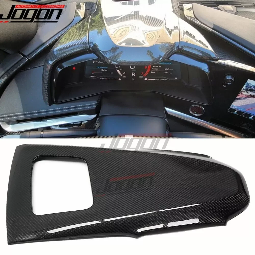 Carbon Fiber Center Dashboard Instrument Trim Cover Decoration For Chevrolet Corvette C8 Z06 ZR1 Stingray Coupe 3LT Z06 2020+