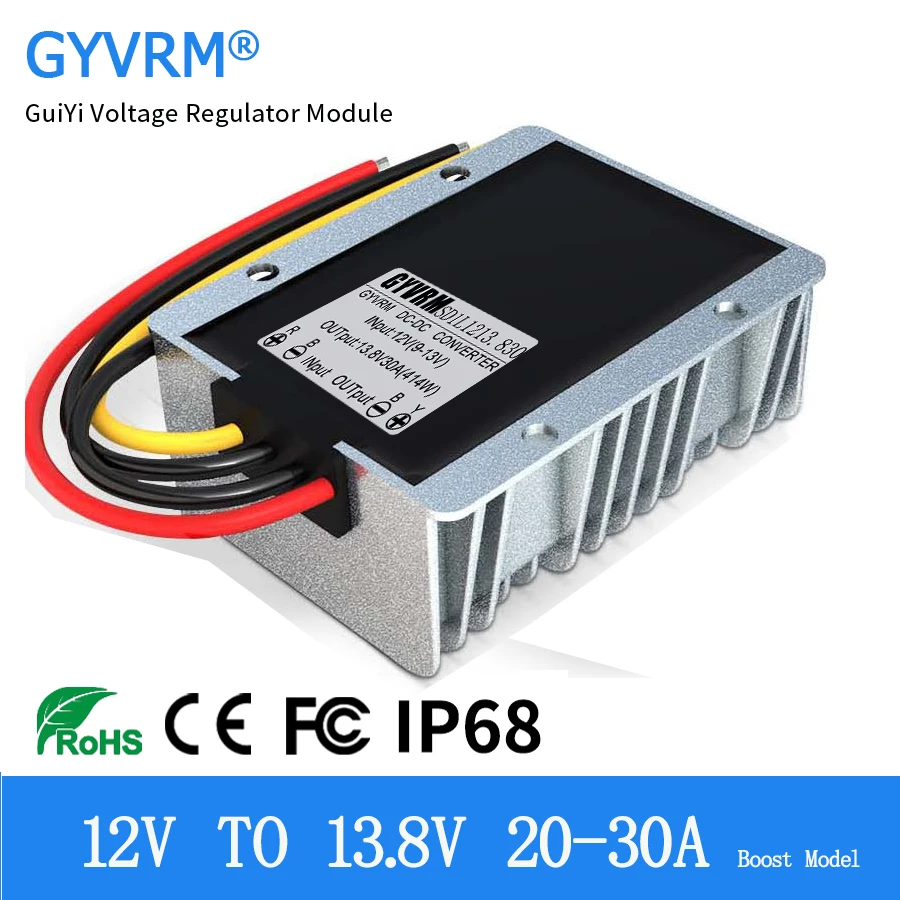 DC DC Converter 12V to 13.8V 30A 414W Step up Converter  12V to 13.8V 20A 25A 30A Boost Module 9-13V to 13.8V Boost Converter