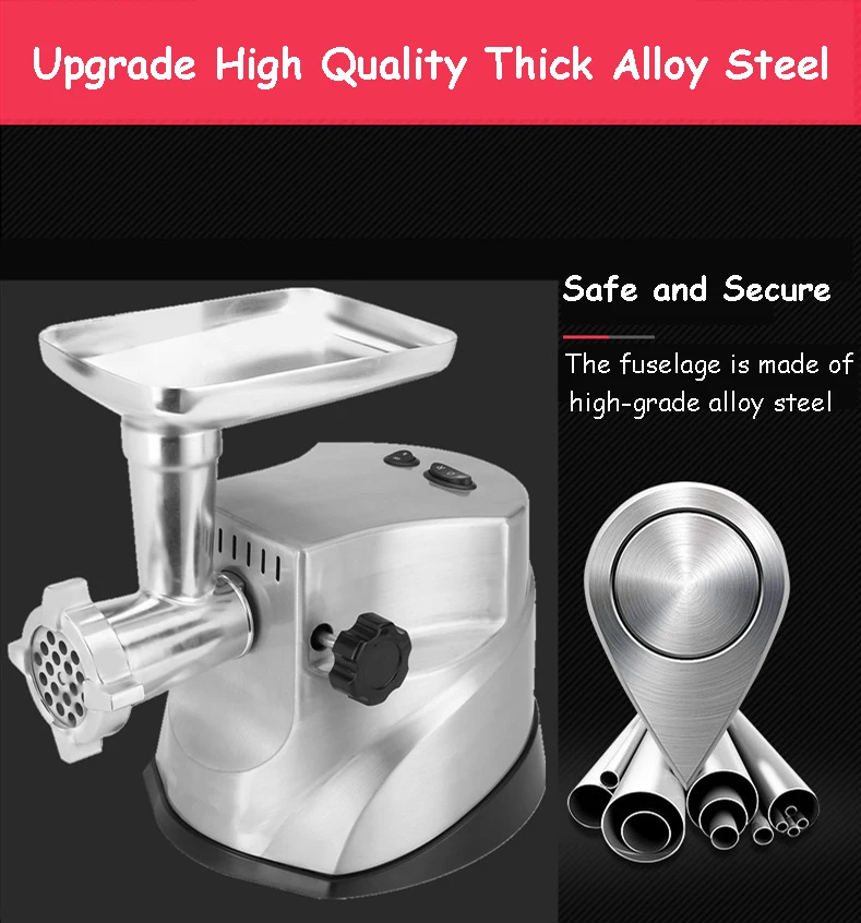 Бытовая мясорубка, коммерческая электрическая многофункциональная клизма из нержавеющей стали, витая мясорубка для чеснока и мяса