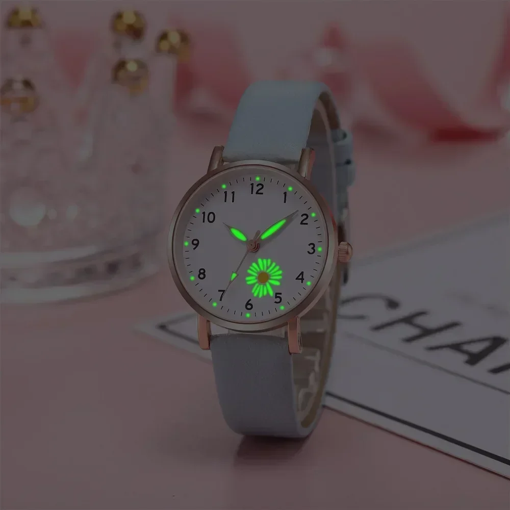 Trendy Ladies Wrist Watches Luminous Women Simple Watches Casual Leather Strap Quartz Watch Clock Montre Femme Relogio Feminino