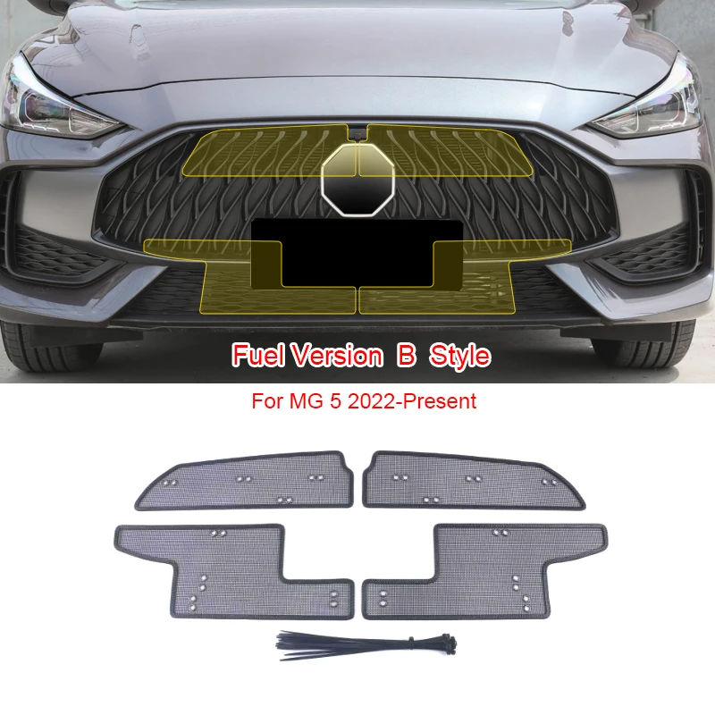 

Car Insect Screening Mesh Front Grille Insert Net Styling Stainless Steel For MG 5 ELECTRIC 2020-2025 Auto Accessoories