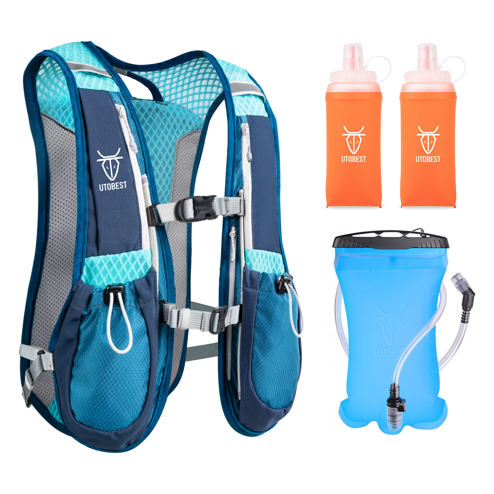 Utobest Trail Running Rucksack 5l ultraleichte Trink weste atmungsaktive Funktions packung für Marathon-Radfahren Wandern 7
