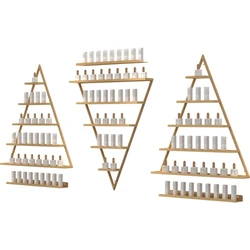 Wrought iron nail art shelf wall hanging triangle polish glue display