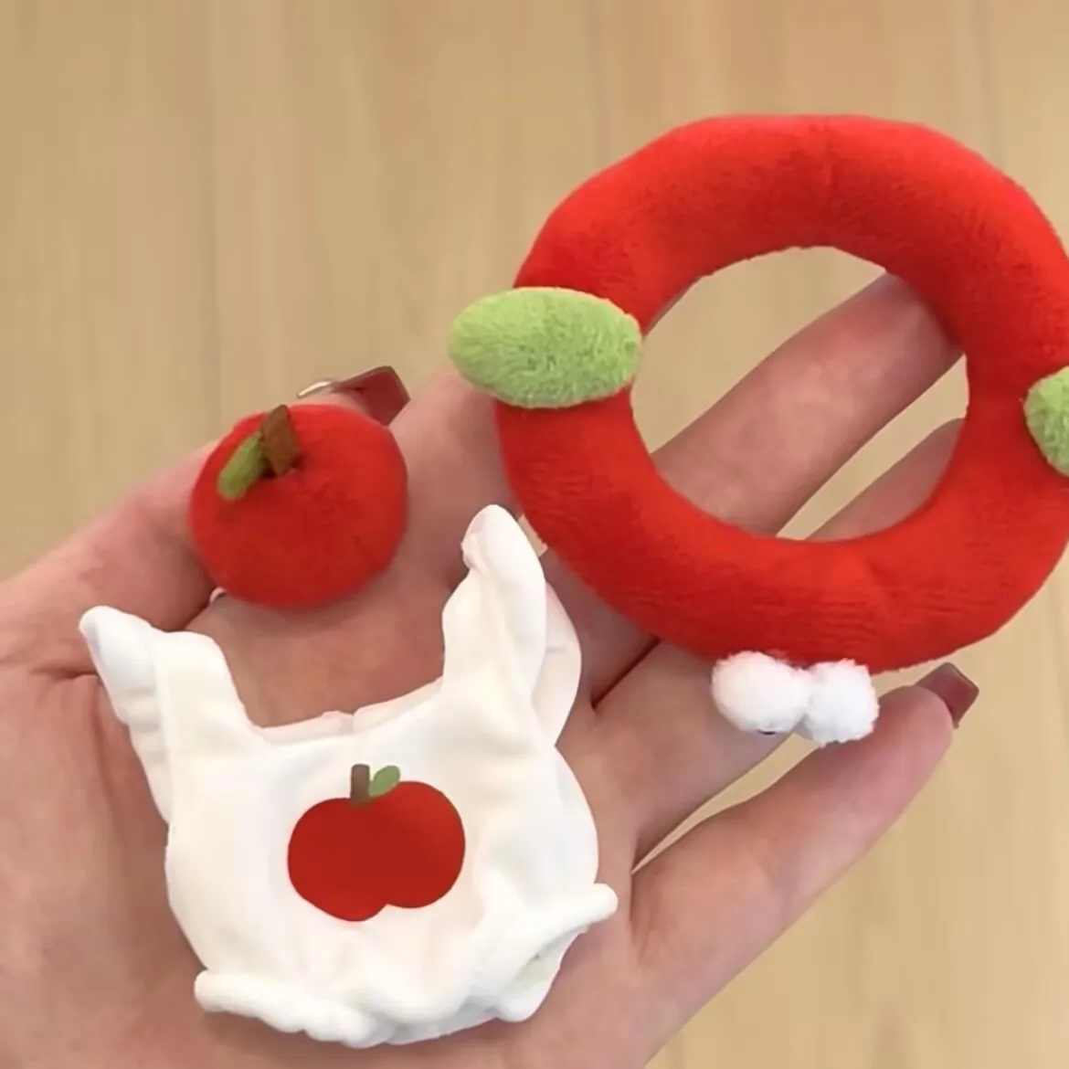 새로운 10cm 아기옷, 면 인형, 귀여운 캐주얼 운동복, 작은 사과 세트, 봉제인형 드레스업 옷