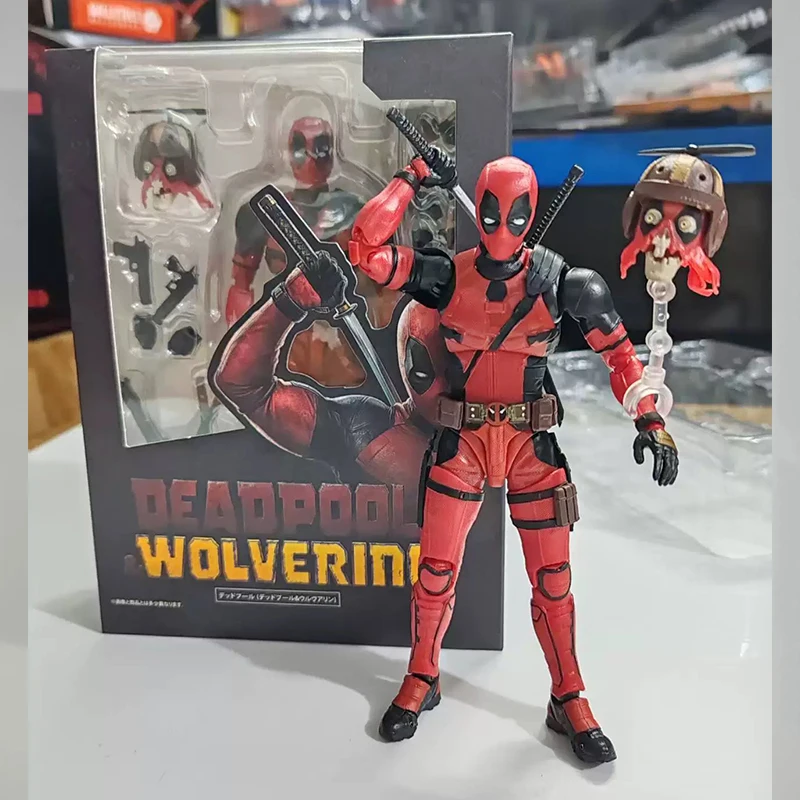 Deadpool Action Figure SHF Deadpool & Wolverine Wade Winston Wilson Figuren Gezamenlijk Beweegbaar Model Film Speelgoed voor Kinderen Gift