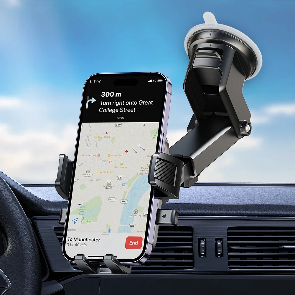 Mobile Phone Stand Sucker 360 Rotating Car Navigation Bracket Dashboard & Windscreen Phone Holder for 4.7-6.8 Inch Smartphones