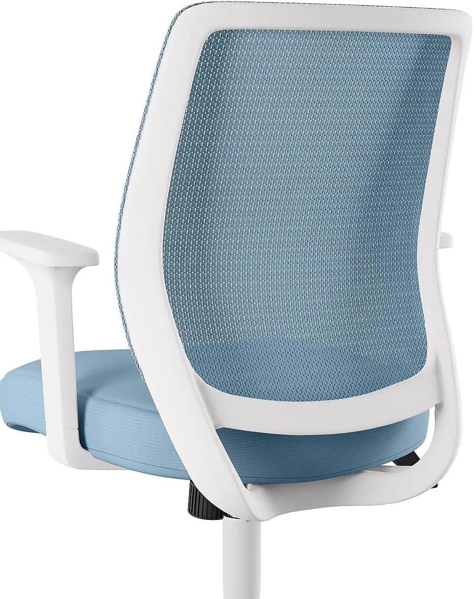 Union & Scale Essentials Chair Swivel Task Seating Seafoam Fabric Comfortable Workstation Support Adjustable Ergonomics