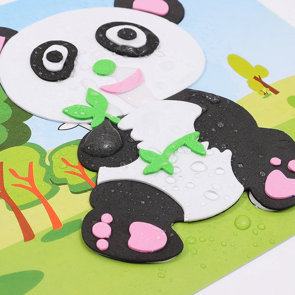 5/1pcs 3D EVA Foam Cartoon Animal Sticker Children DIY Handmade Multi-patterns Early Educational Toys Puzzle Games Crafts